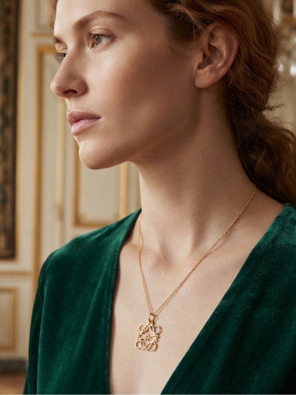 LOEWE Anagram Pendant Necklace